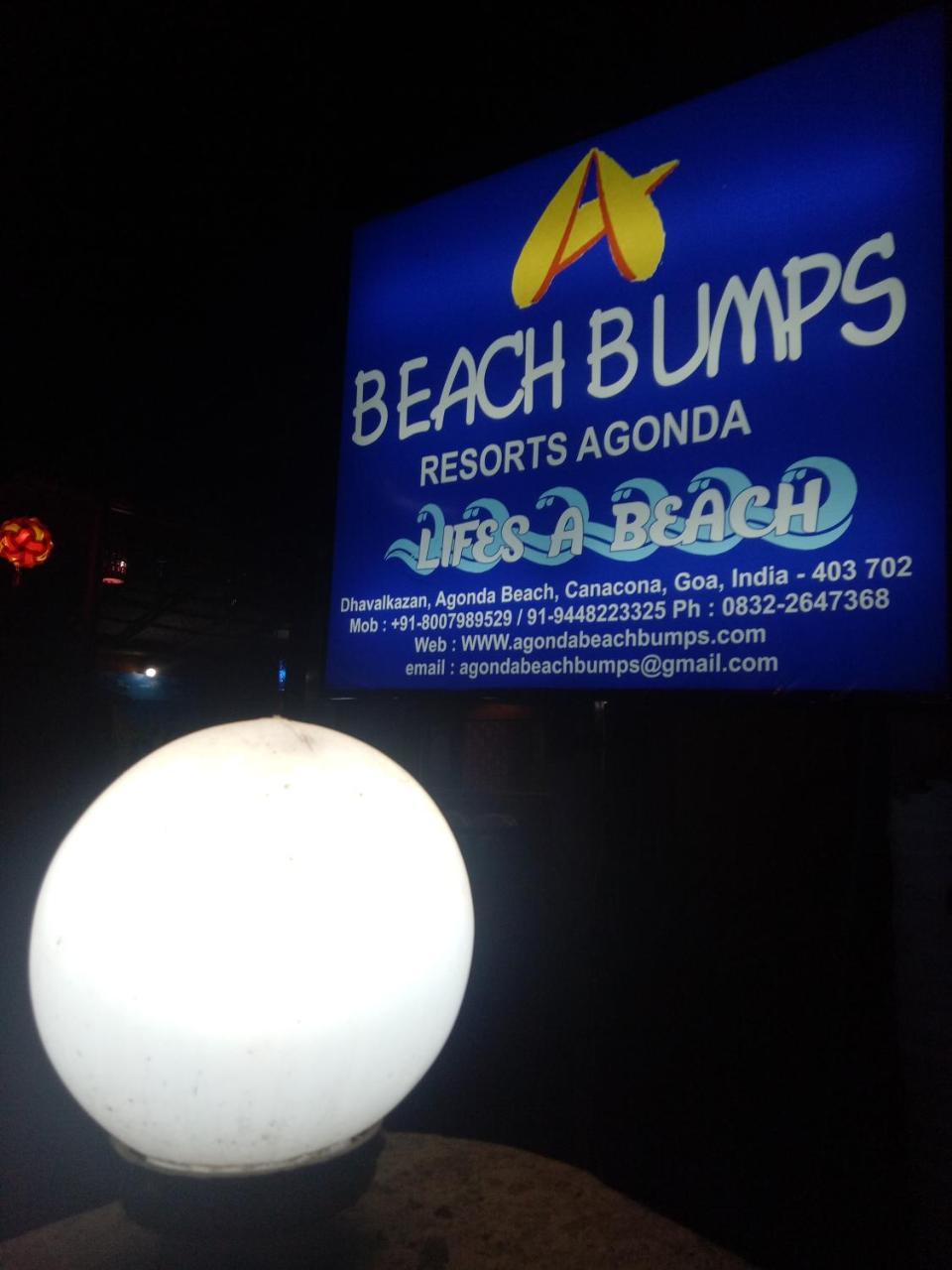 Agonda Beach Bumps Hotell Eksteriør bilde